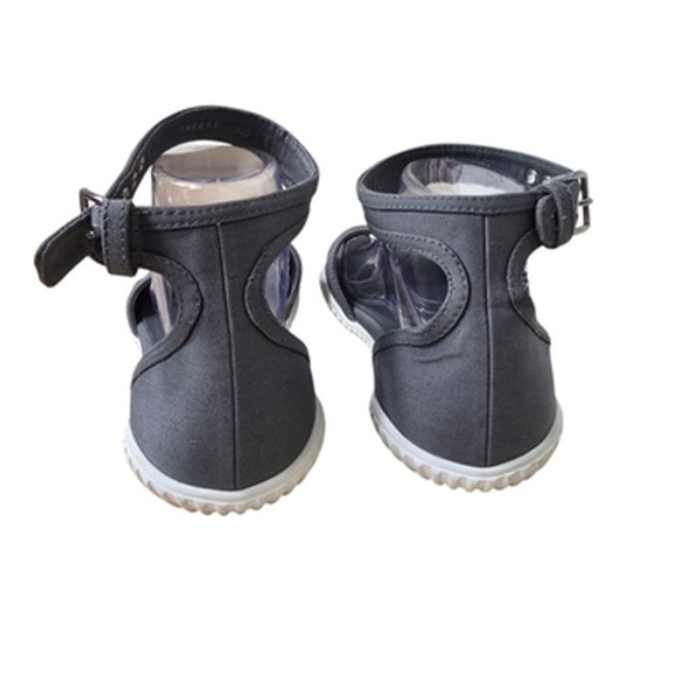 Prada Sandals Womens Size 40 US 10 Gray Ankle‎ Strap Flat Rubber Sole 3X5861 - Picture 9 of 12